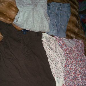 LOT OF 5 PIECES GAP, PLACE GIRLS KIDS CLOTES Sz 5/6